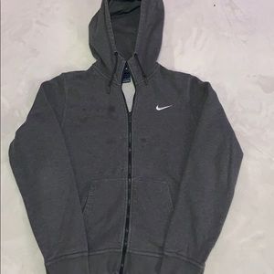 gray nike zip up